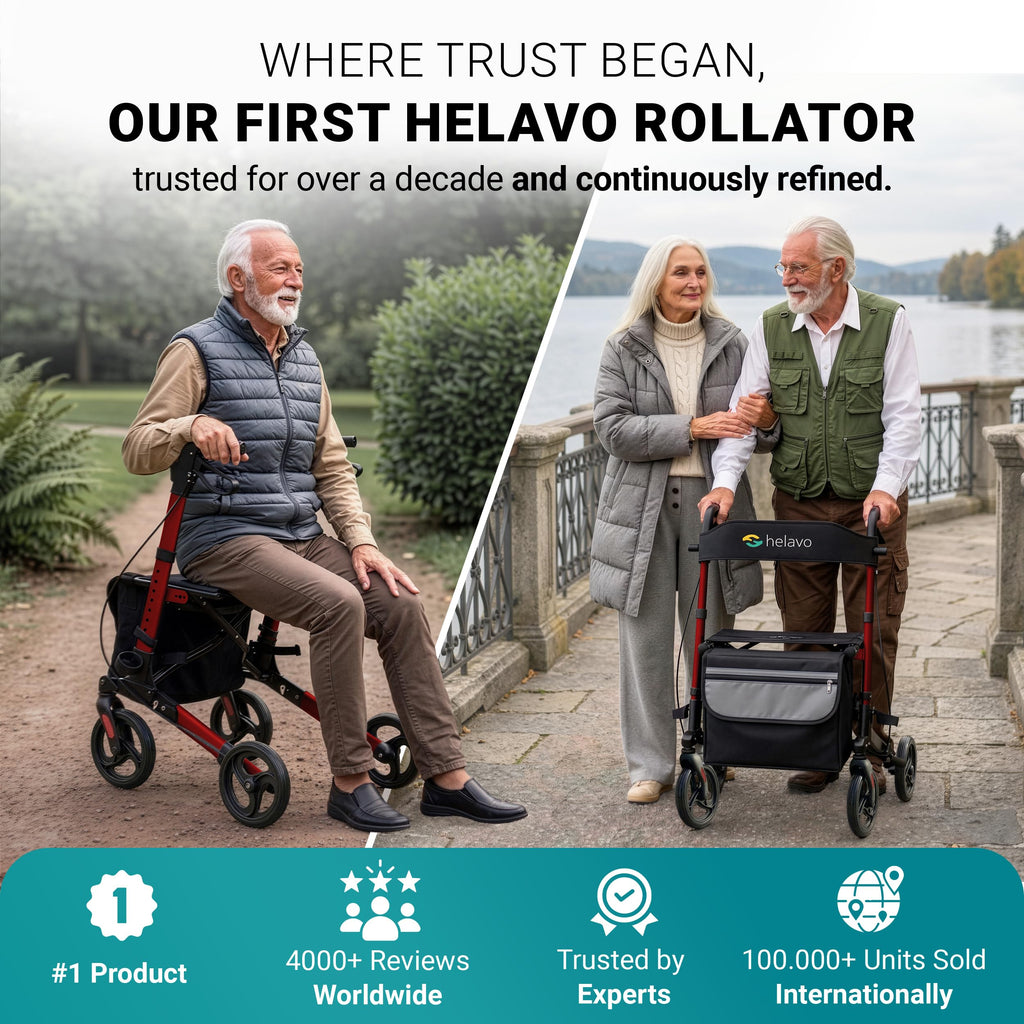 Foldable Lightweight Rollator Walker with Seat N7192