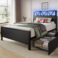 Twin XL Bed Frame with 2 Storage Drawers D124