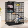 Extra Large 4-Tier Indoor Cat Cage with Wheels V6694