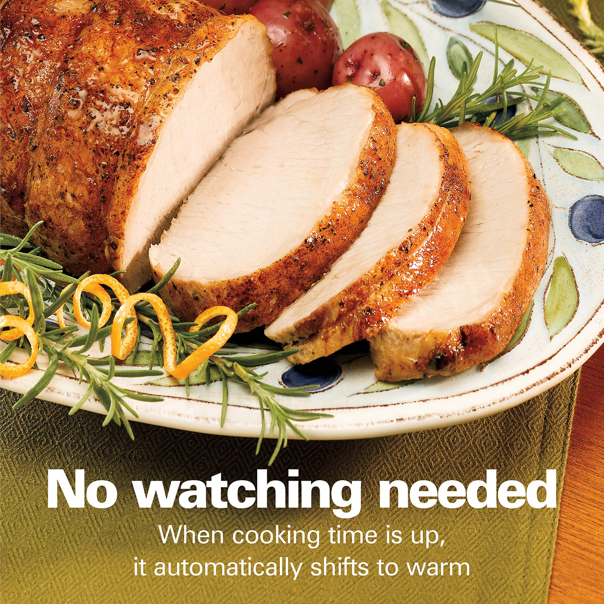 Programmable 6 Quart Slow Cooker with Travel Lid Lock P23452